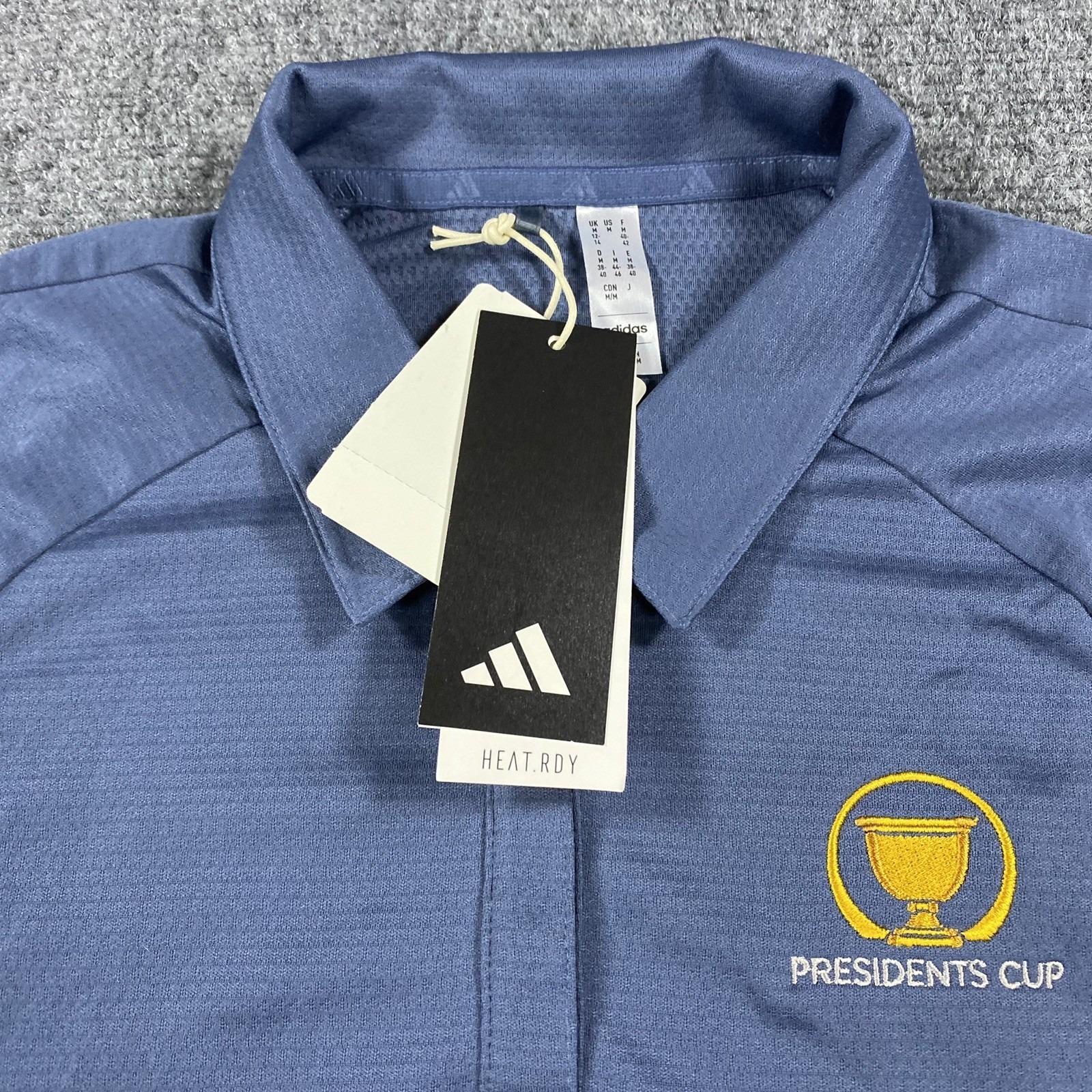 Adidas Golf Polo Womens Medium Blue Presidents Cup Performance New Adidas Golf Polo Womens Medium Blue Presidents Cup Performance New